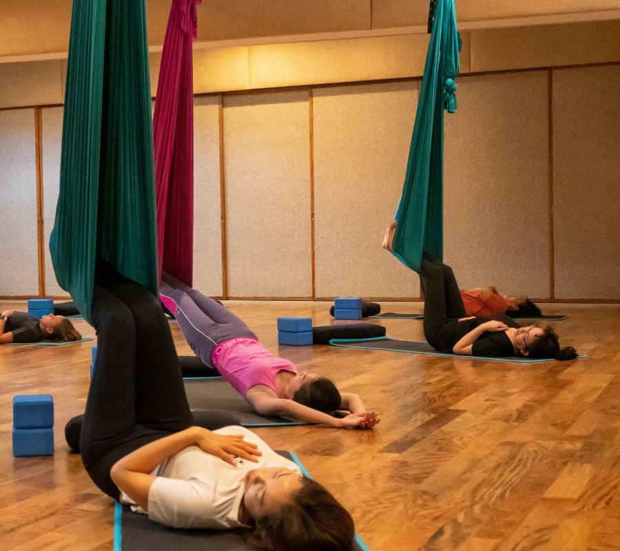 Rest and Restore – Sound Healing/Aerial Restorative Yoga Benefit for YWCA Oahu with Bryan Jordan & Robin Shepard